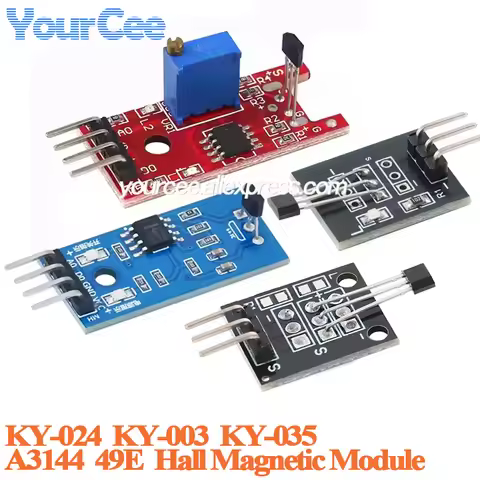 20pcs/1pc A3144E Hall Sensor unipolar electronic magnetic induction switch Module 49E A3144/OH3144/Y