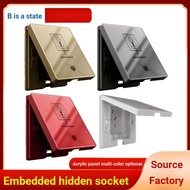 Socket Wall Hidden Socket Household Socket Board Five-Hole Socket 86 Type Embedded Wall Socket