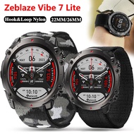 Strap for Zeblaze Vibe 7 Lite Pro Smart Watch Nylon Loop Strap 20mm 22mm Qucik Fit Band Adjustable Bracelet Correa Accessories