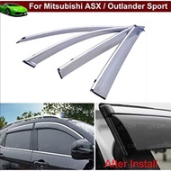 <Ready Stock>Mitsubishi Asx Pajero Sport Outlander Chrome Lining Door Visor