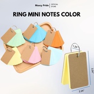 Flash Card Paper Keychain Memo Note/Memo Plain Mini Ring Note Flash Card Colorful Blank Card