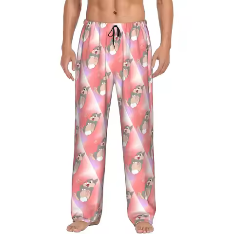 Custom Print B-Bambies Anime Pajama Pants for Men Sleep Sleepwear Bottoms with Pockets