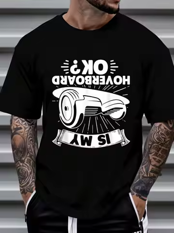 100% Cotton Is My Hoverboard One Wheel Hoverboard Electric Skateboard T-Shirt Fashion Women's Men's