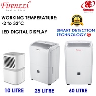 FIRENZZI DEHUMIDIFIER WITH SMART DETECTION TECHNOLOGY 10 LITRE FDX1000/ 25 LITRE FDX2500/ 60 LITRE F