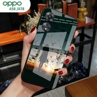 [A19] Oppo A58 Case A78/ - Oppo A58 Glitter Glass Softcase A78/ Oppo A58 Mobile Phone Case A78/ - Op
