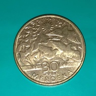 Duit lama 30 tahun Merdeka Syiling Peringatan Merdeka. Commemorative Coin Ringgit