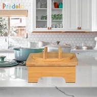 [Predolo] Wood Hot Pads Trivet Heat Resistant stone Pot Holder Wooden Table Mat for Hot Pot kitchen 