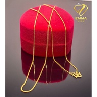 Rantai Leher Emas 916 RL Design Mesin Padu 1-2 gram lebih Fashion Wanita Ready Stock Original - Emma