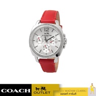 ของแท้ 💯% นาฬิกา COACH 14502171 WOMEN'S BOYFRIEND ROUND RED LEATHER STRAP WATCH