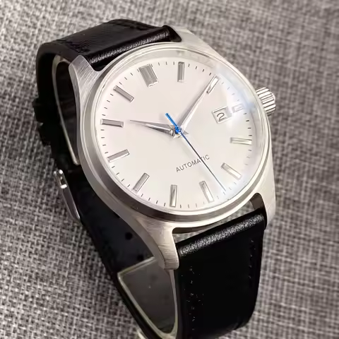 Tandorio White Blue Dial 39mm Dive Watch Men NH35Automatic Wristwatch 200M Waterproof Sapphire Glass