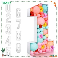 TEALY  Balloon Frame, Three-dimensional Digital Numbers 0-9 Balloon Number Box, Room Decoration 91.5