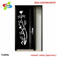 pintu kamar mandi besi laser cutting bunga