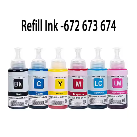 664 672 673 674 Compatible Refill Ink for EPSON EcoTank T664 T672 T673 T674 for L800 L805 L810 L850 