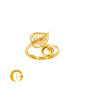 Orient Jewellers 916 Gold Flourish Leaves Ring