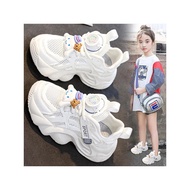 Children Shoes Girls White Dad Shoes 2026 Summer Children Breathable Mesh Sports Mesh Shoes Girls Wh