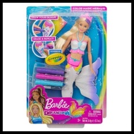 Barbie Mermaid Doll With Crayola Magic Color Original Mattel - Boneka