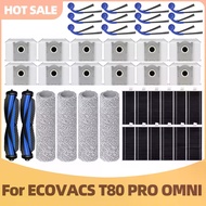 Compatible For ECOVACS T80 PRO OMNI / T80 OMNI Vacuum Parts Main Brush Mop Cloth Side Brush Dust Bag