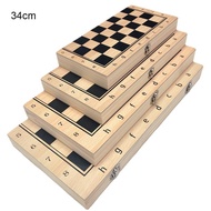 Three-in-one Chess Toy Wooden Material Leisure Entertainment Game Foldable Multi-function Portable P