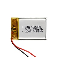 402030Bluetooth Headset Polymer Lithium Battery 150mAh3.7v Lithium Ion Rechargeable Battery