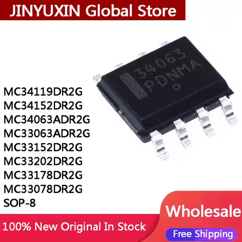 20pcs MC34119 SOP MC34119DR2G SOP-8 MC34063ADR2G MC34063 MC34152 MC33078 MC33063ADR2G MC33063 MC3317