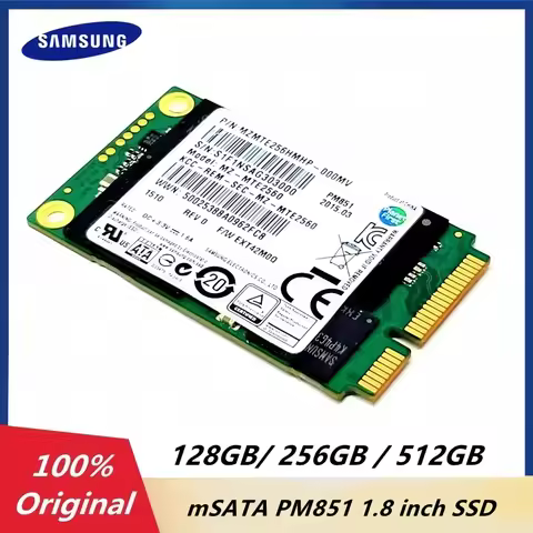 Original Samsung PM851 mSATA 512GB 256GB 128GB Internal SSD 1.8 inch Nvme SATA Solid State Drive
