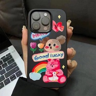 Casing iPhone 11 12 13 14 15 16 17 Pro Max Cartoon puppet bear Case For iPhone 14 15pm 14PM 16PM 17P