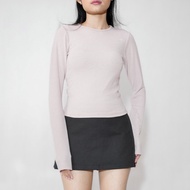 CAMBLY TOP - Women's Basic Top Premium Rib Knit Long Sleeve Top