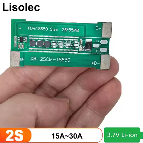BMS 2S 18650 15A 20A 25A 30A Protection Board High Current Charge Plates for 7.4v 8.4V Lipo Lithium 