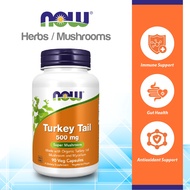 NOW Food Turkey Tail 500 mg, Super Mushroom, Made with Organic Turkey Tail Mushroom and Mycelium, 90
