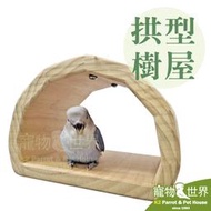 缺《寵物鳥世界》台灣製 拱型樹屋 | 原木睡窩休憩帳篷樹洞 牡丹玄鳳金太陽凱克紅肩 中型以下鸚鵡鳥籠內配件 YU116