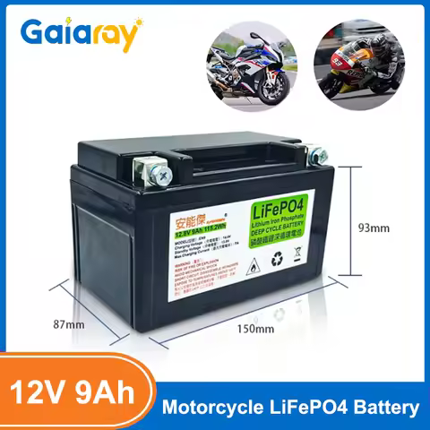 12.8V 9Ah Motorcycle LiFePO4 Battery CCA 300A Motorcycle Motor Starter Battery BMS 12V Lithium Phosp