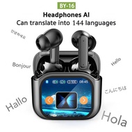 LED Full-color Touchscreen Bluetooth Earphone BY16 in-ear ANC + ENC Noise-cancelling Bluetooth Earph