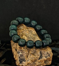 阿拉善純藍綠瑪瑙 15mm 手鍊