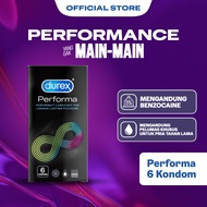 Durex Performa Kondom Tahan Lama Kondom Aman Pria 6s - Condom with Lubricant