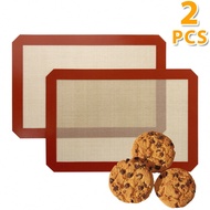 2PCS Quarter Sheet Silicone Baking Mats(11-4/5 x 7-7/8inch), Non-stick & Heat-resistant, Reusable Si