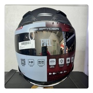 Spyder Fuel Gd 3441m smoke silver lens half face dual visor helmet matte finish