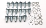 Transmission Pan Bolts and Washers Kit Fit for Chevy GM TH350 TH400 Powerglide Ford C4 C5 C6 AOD FMX