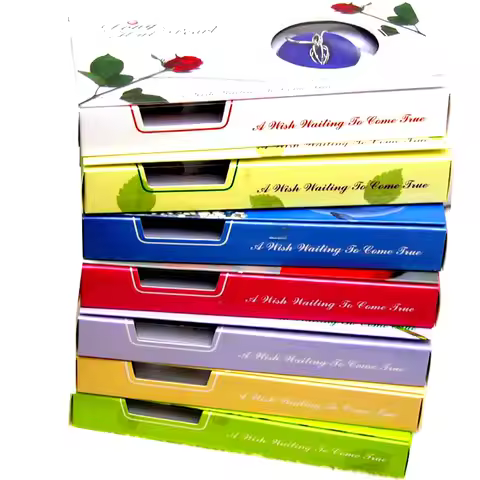 7 Boxes Wish Heart Pendant Necklace for Women Natural Oyster Pearl Cage Holder Love Choker Gift Box 