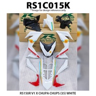 Rapido Coverset cover set (sticker Tanam) RS150 RS150R V1 Chupa Chups (35) Colour : White