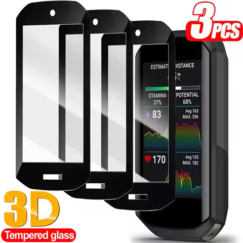 Tempered Glass Screen Protectors for Garmin Edge 1050 Fit Curved Anti-Scratch Bubble-Free 9H Hardnes