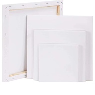 4 Pcs Paint Canvases For Painting, Multipack Of 4, 6 X 6, 8 X 8,10 X 10, 12 X 12 Inches - 1 Of Each,