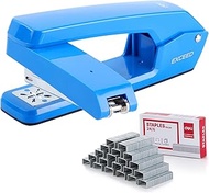 Deli/EZWORK Swing-Arm Swivel Stapler, 25 Sheets Capacity, 360 Degree Rotate Desk Staplers with 1000 