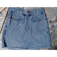 A 406 (Mickey In Bag) Gap 10 Women's Short Jeans Skirt Soft Label Waist Size S Bust:" Long Shirt:17"