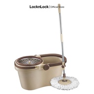 Bộ cây lau nhà vắt 360 độ Lock&Lock Compact Spin Mop - ETM466 - Màu nâu - Thép không gỉ - Hàng chính