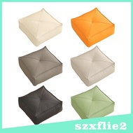 [Szxflie2] Floor Seating Cushion Floor Pillow Square PU Leather Meditation Cushion Outdoor