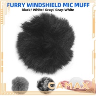CMAX 1Pcs Mic Furry Fur, Elastic Wind Muff Microphone Windshield, Durable Universal Comfortable Soft Microphones Cover For  RODE BOYA Lapel Lavalier Microphones