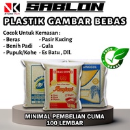 plastik custom sablon 1kg 15kg 2kg 25kg 3kg 5kg 10kg - 2kg 200-499 pcs