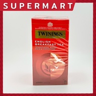 SUPERMART Twinings English Breakfast Tea 25*2 g. (50 g.) ชาทไวนิงส์ อิงลิชเบรกฟาสต์ (ชาชนิดซอง) 25*2 g. (50 g.) #1108304