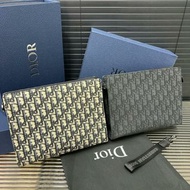 DIOR A5 Clutch Bag, Oblique Classic Monogram, Men's Clutch
