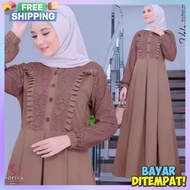 Latest 2024 Gsmis Party Invitation Gmis Muslimah Eid ClothesPOLOS Games Teenagers Gamis Dress JumboP